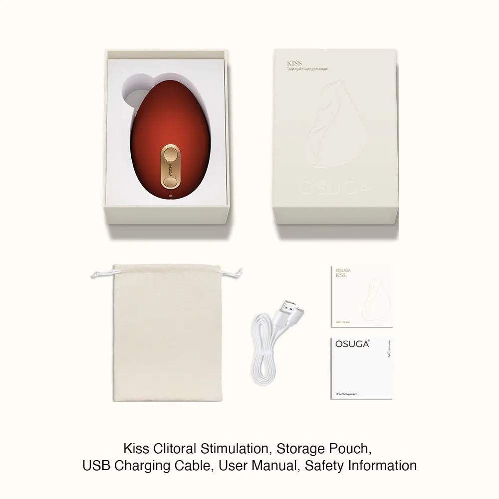 osuga kiss clitoris stimulator with magnetic usb charging and storage pouch