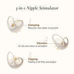 Osuga Papillon 3-in-1 Nipple Stimulator with clamping, vibration, and tapping functions