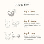 Instructions on how to use a osuga papillon nipple stimulator device with illustrations