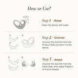Instructions on how to use a osuga papillon nipple stimulator device with illustrations
